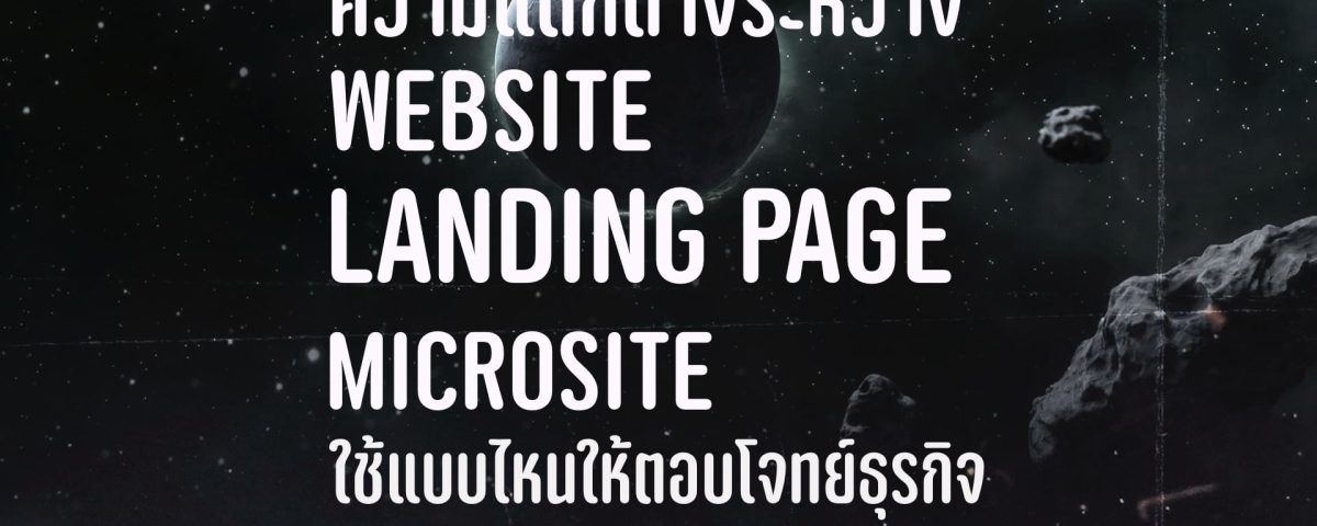 ความต่าง Website vs Landing Page vs Microsite